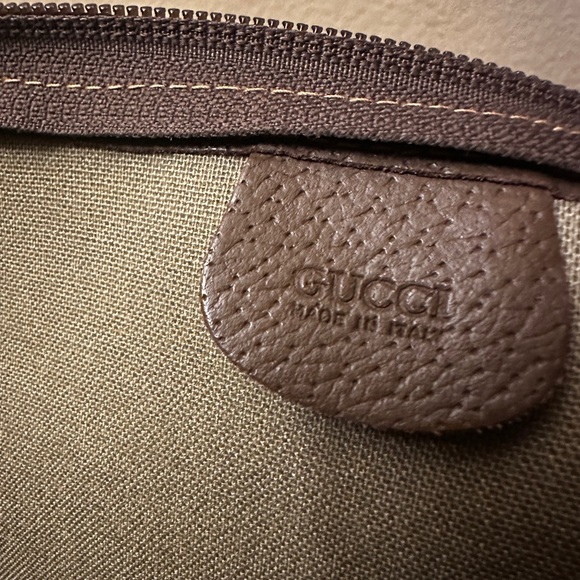 LARGE VINTAGE GUCCI WEB SHERRY LINE GG TOTE, Ophidia, Classic Green & Red - Picture 3 of 10